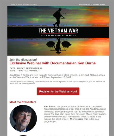 Webinar with Documentarian Ken Burns on new Vietnam War series – The ...