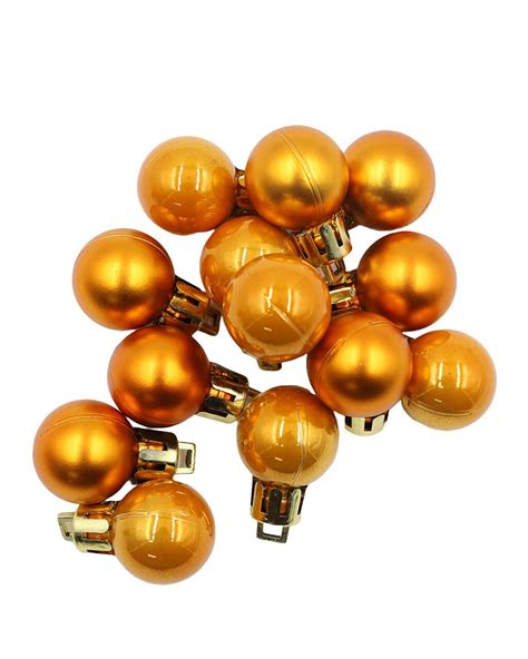 Orange 20mm Christmas Baubles Pearl Matt 30 Pack