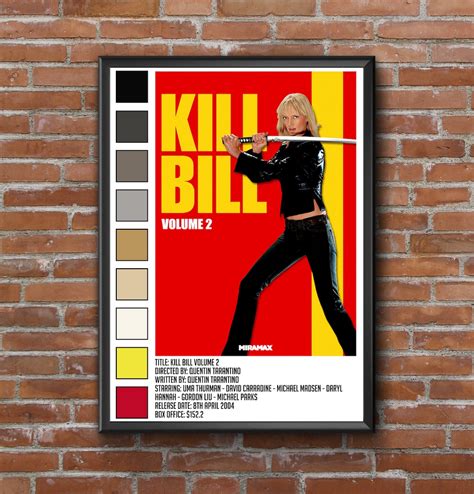 Kill Bill 2 Movie Poster / Film Poster Available in Any Film Framed or ...