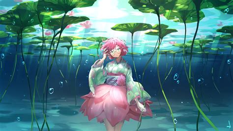 Download flower girl, anime, underwater 1920x1080 wallpaper, full hd ...