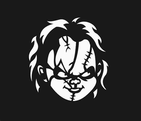 Chucky Childs Play Horror Film Silhouette Custom Decal Sticker | Halloween pumpkin stencils ...