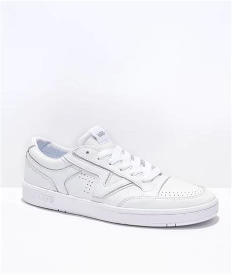 Vans Lowland ComfyCush Leather White Skate Shoes