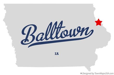 Map of Balltown, IA, Iowa