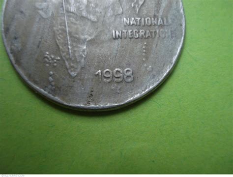 2 Rupees 1998 (H), Republică - 1982-2004 (National Integration) - India ...