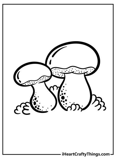 Mushroom Coloring Page For Adults