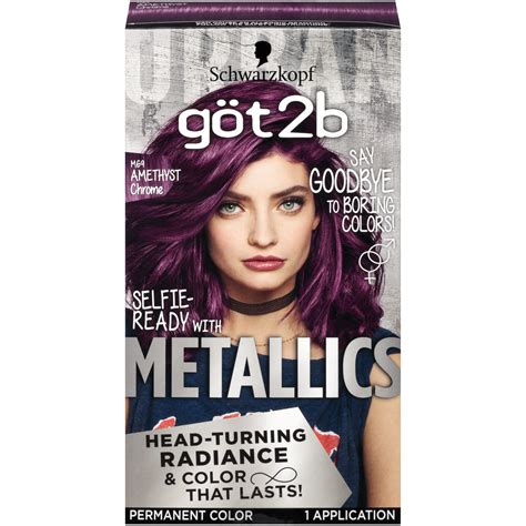 Schwarzkopf Got2b Metallics Permanent Hair Color, M69 Amethyst Chrome ...