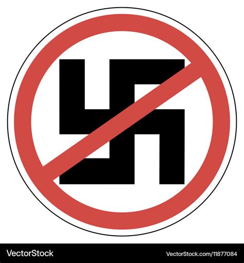 Sign of ban fascism Royalty Free Vector Image - VectorStock