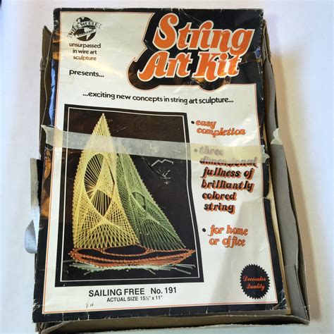 Vintage String Art Kit String Art Sailboats Complete String