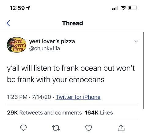 frank ocean memes never get old 😖 | Frank ocean lyrics, Frank ocean memes, Frank ocean