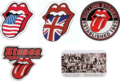 Rolling Stones 5 sticker set : Amazon.co.uk: Clothing