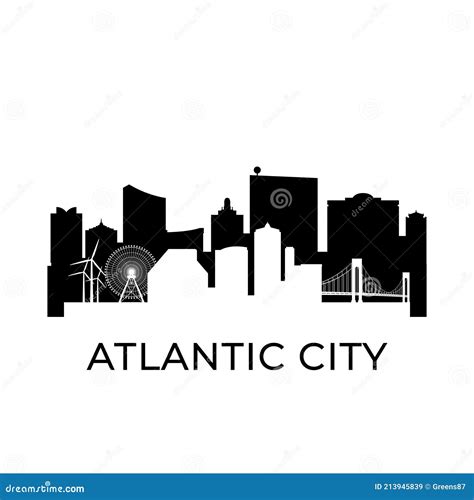 Atlantic City Skyline Silhouette. Vector Illustration | CartoonDealer.com #272038332