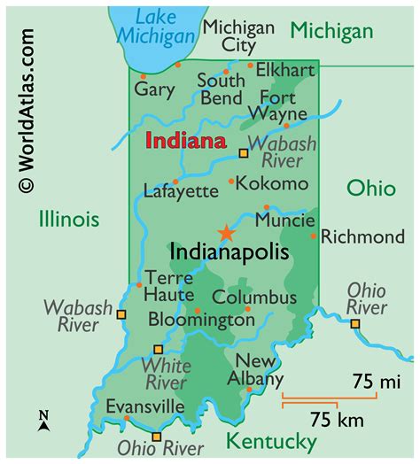 Printable Indiana Map - Printable Calendars AT A GLANCE