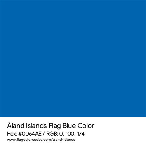 Åland Islands flag color codes