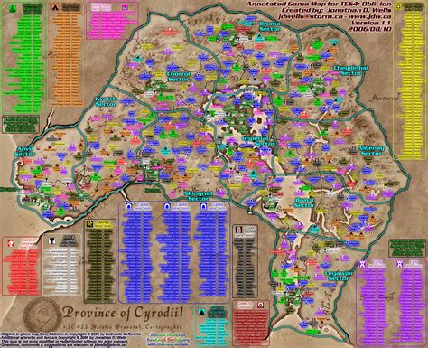 Cyrodil Map - Elder Scrolls IV - Oblivion | The elder scrolls iv, Elder ...