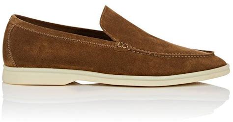 Lyst - Loro Piana Summer Walk Suede Loafers in Brown for Men