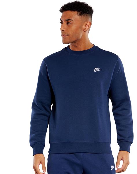 Nike Mens Club Crew Neck Sweatshirt - Navy | Life Style Sports IE