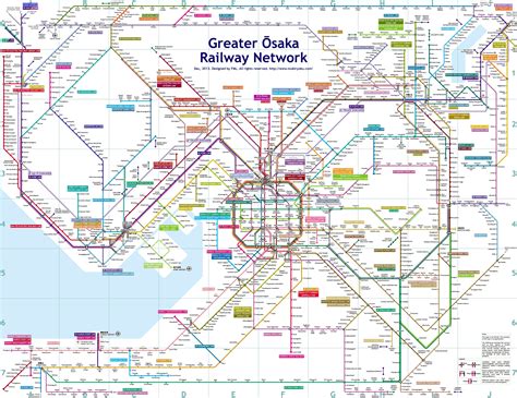 Greater Osaka Railway Network | Osaka, Transit map, Map