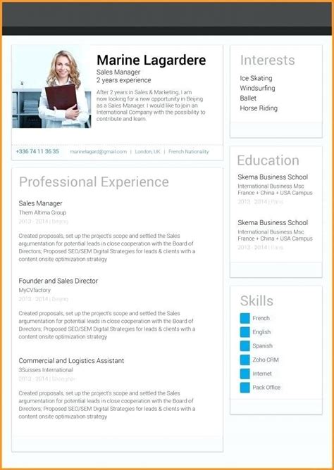 Curriculum Vitae English Vorlage