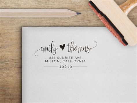 Wedding Address Stamp Custom Self Inking Calligraphy | Etsy