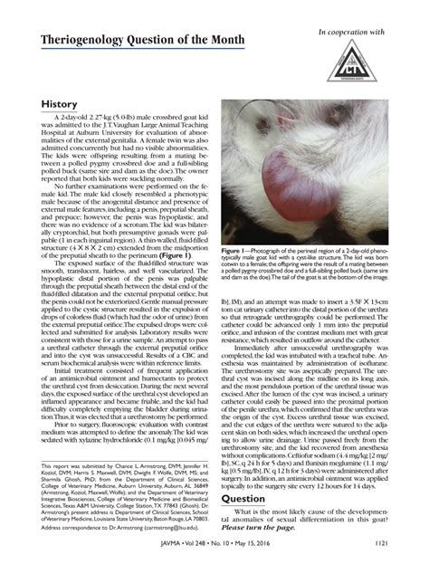 (PDF) Theriogenology Question of the Month