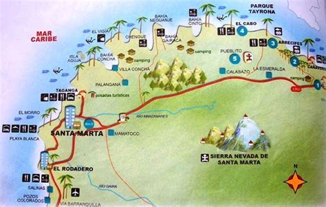 Map of Santa Marta, Colombia