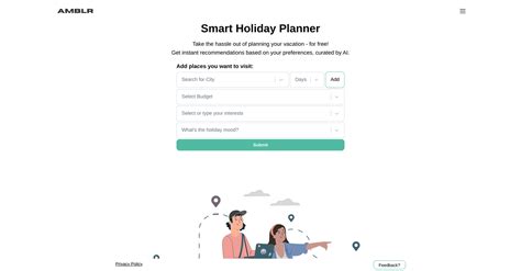 AMBLR - AI Travel Planner | Best Travel itineraries AI Tool