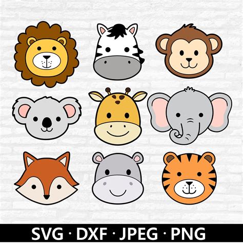 different kinds of animal heads on a white background with the words ...