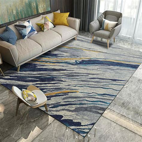 Contemporary Area Rug Large Carpet Mat Rectangular Bedroom Non-slip ...