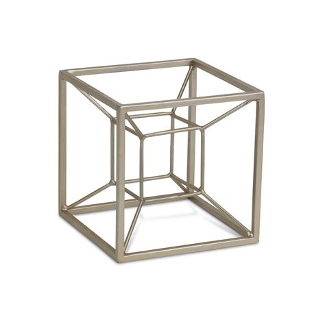 Metal 3D Cube Decorative Sculpture - House Tipster