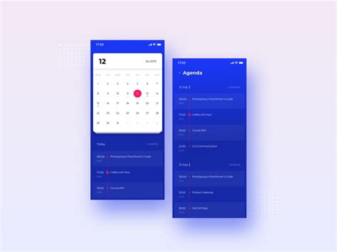 Simple Calendar App Sketch freebie - Download free resource for Sketch - Sketch App Sources