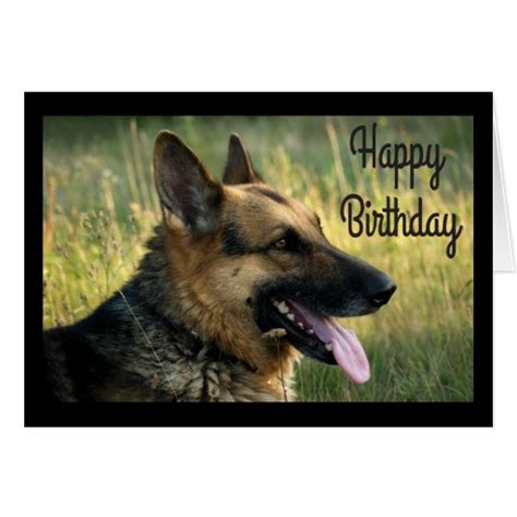 Happy Birthday German Shepherd Puppy Dog Card | Zazzle