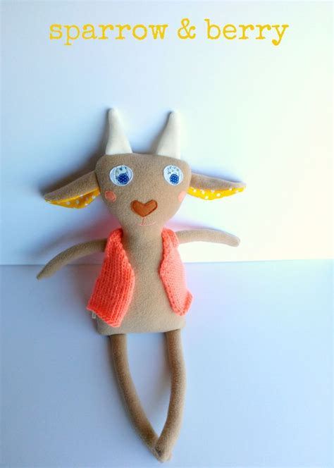 Plush goat doll, Stuffed animal goat, Goat decoration, Softie goat girl ...