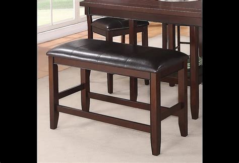 Crown Mark Fulton Counter Height Bench with Upholstered Seat | Bullard Furniture | Bench ...