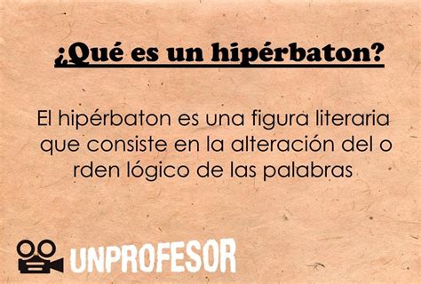 Ejemplos de hipérbaton