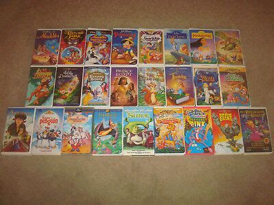 25 Kids Cartoon Movie VHS LOT Disney Family Aladdin Trilogy Clamshell Collection | eBay