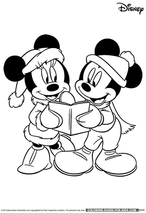 Disney Christmas Colouring Sheet For Kids - Mickey and Minnie Christmas