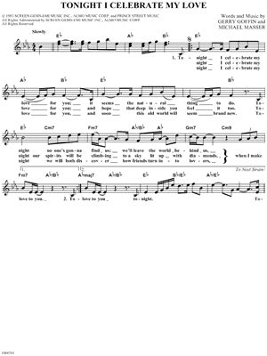 "Tonight, I Celebrate My Love" Sheet Music - 12 Arrangements Available Instantly - Musicnotes