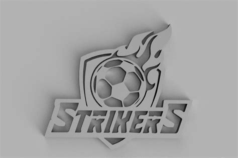 Strikers Soccer Logo (Keychain) by automontronic | Download free STL ...