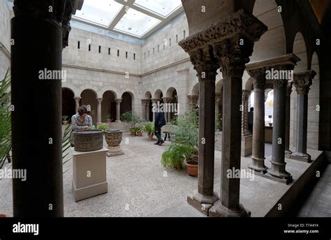 Saint-Guilhem Cloisters inside the Met Cloisters museum.Metropolitan Museum of Art. Manhattan ...