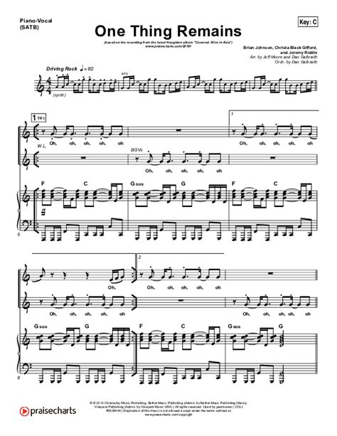 One Thing Remains Sheet Music PDF (Israel Houghton) - PraiseCharts