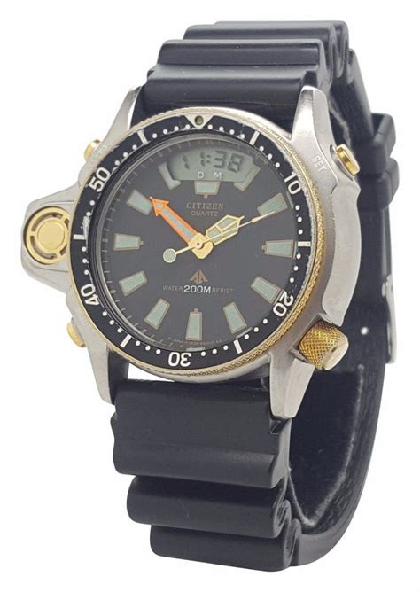 Vintage Citizen Aqualand JP2004-07E Divers C023 Promaster Depth Gauge 200M Watch | Jewelry ...