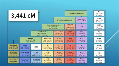 Dna Cm Chart Relationship