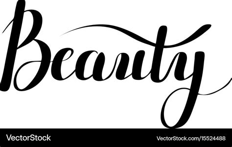 Beauty digital calligraphy Royalty Free Vector Image