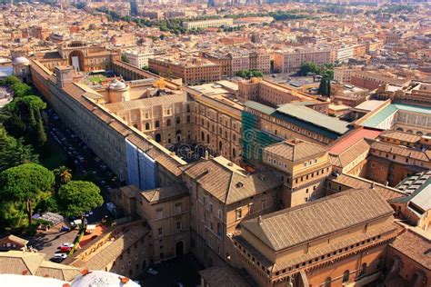 Aerial View of Vatican Gardens from St Peter Basilica Stock Image ...