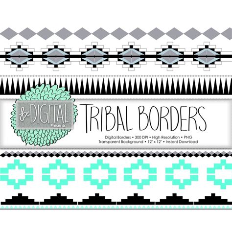 Tribal Borders Photo Border Digital Photo Frame Border | Etsy