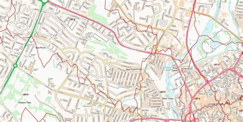 Central Leicester Postcode City Street Map - Digital Download – ukmaps ...