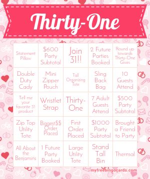 Thirty-One Bingo