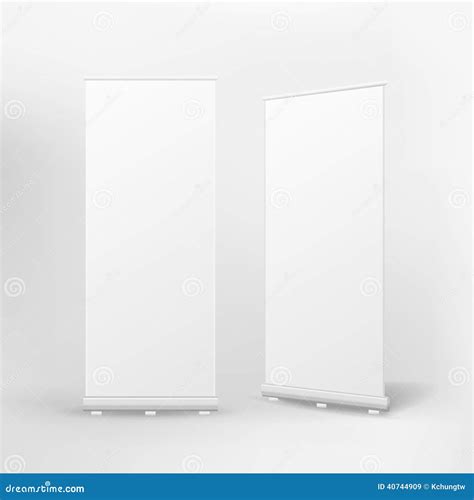 Blank Roll Up Banners Set Isolated On The White Background. Design ...