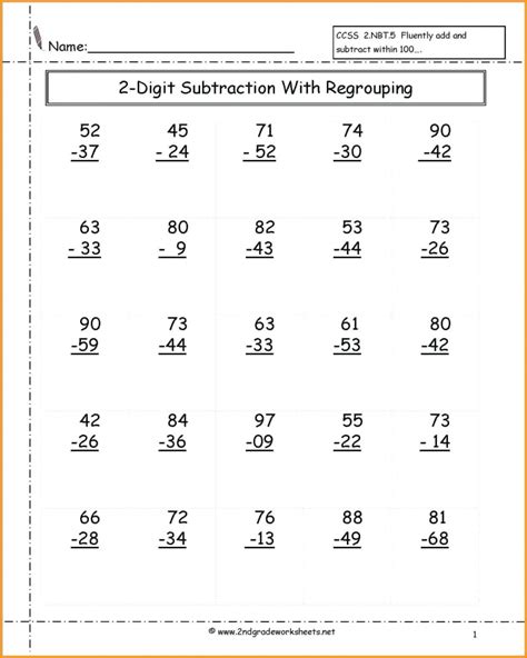 Second Grade Math Worksheet, Free Practice Printable Activities - Math Worksheets Printable