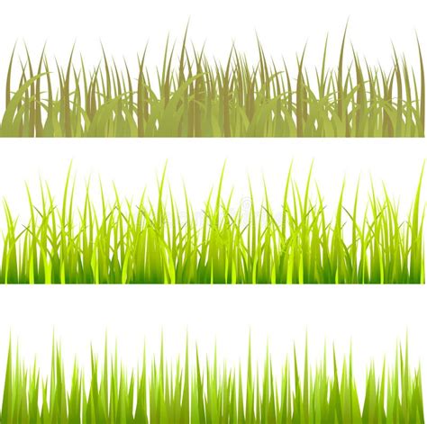 Grass Pattern Set Vector Royalty Free Stock Image - Image: 9172776